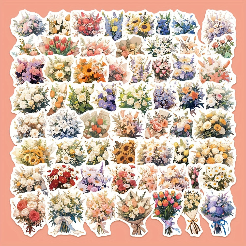 60pcs Confession Bouquet Graffiti Stickers Laptop Water Cup Decor