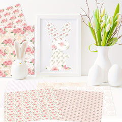 12pcs Flower Series Background DIY Scrapbook Paper Art Card Pattern Paper