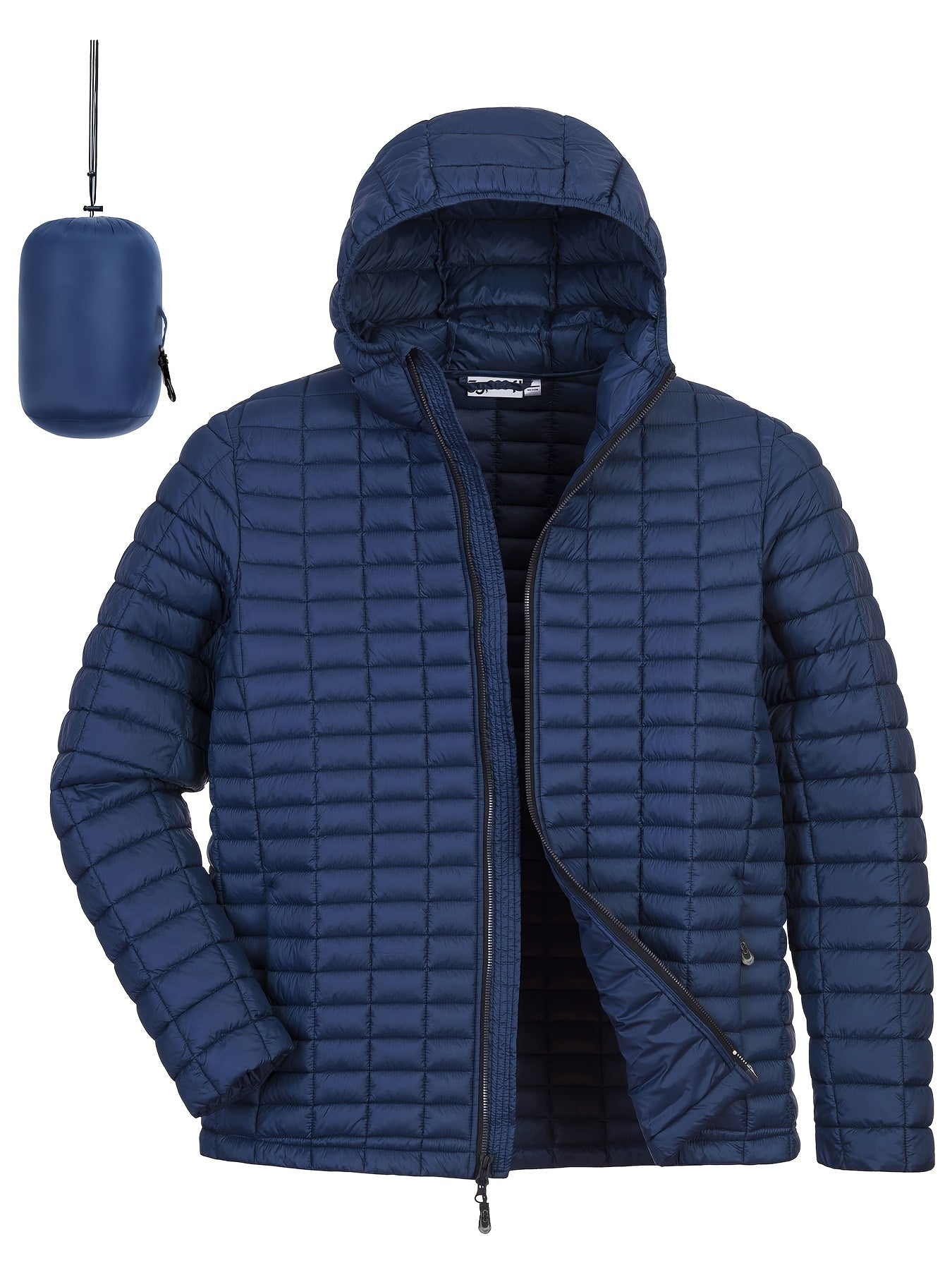 Men's Hooded Lightweight Thermal Packable Winter Jacket