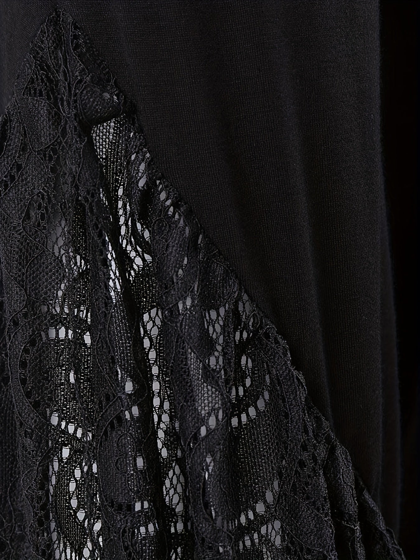  Contrast Lace High Stretch Flare Pants