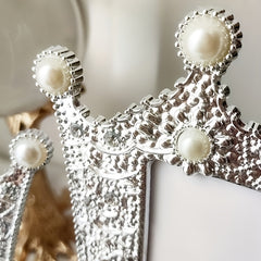 Gorgeous Faux Pearl Photo Frame for Home Decor with Inner Paper