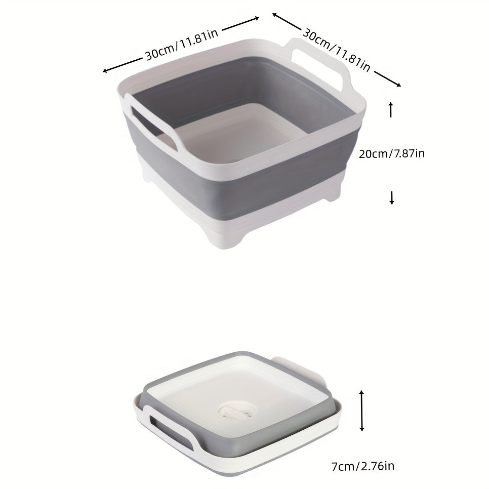 Plastic Folding Sink with Water Plug Household Fruit Vegetable Washing Sink