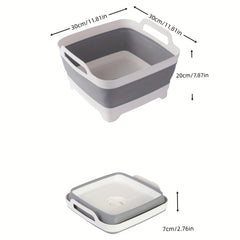 Plastic Folding Sink with Water Plug Household Fruit Vegetable Washing Sink