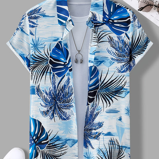 Tropical Hawaiian Shirt Men's Allover Print Button Up Short Sleeve