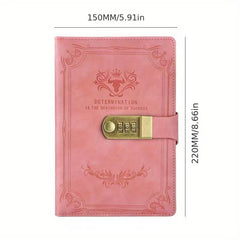 Retro Password Diary With Lock & Thick Journal Book