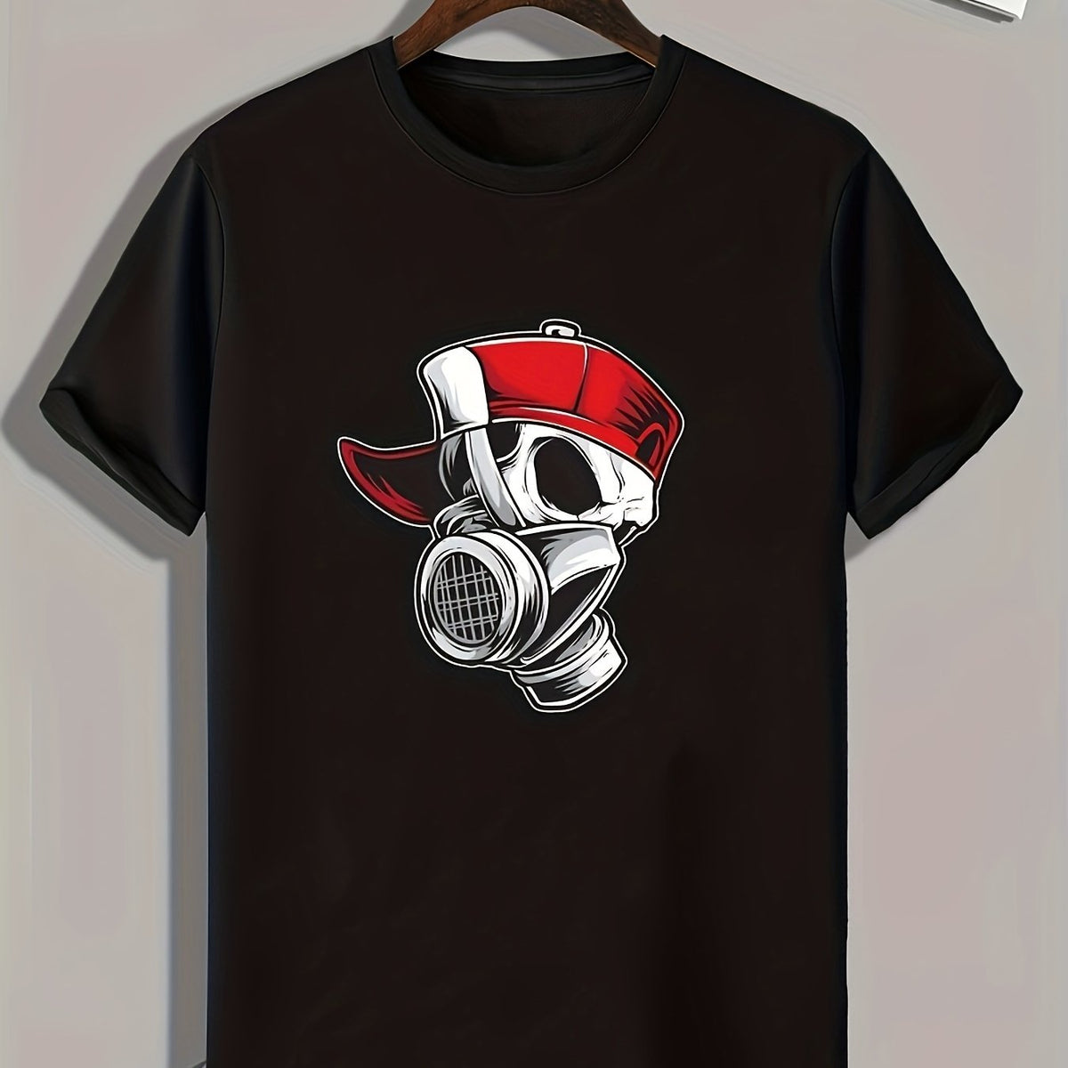 Skull Print Men's Graphic T-shirt for Summer