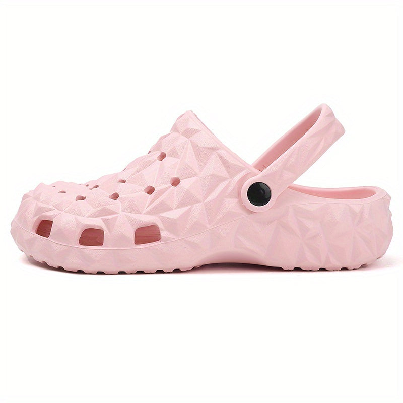 Men's Solid Geometric Slip On Clogs