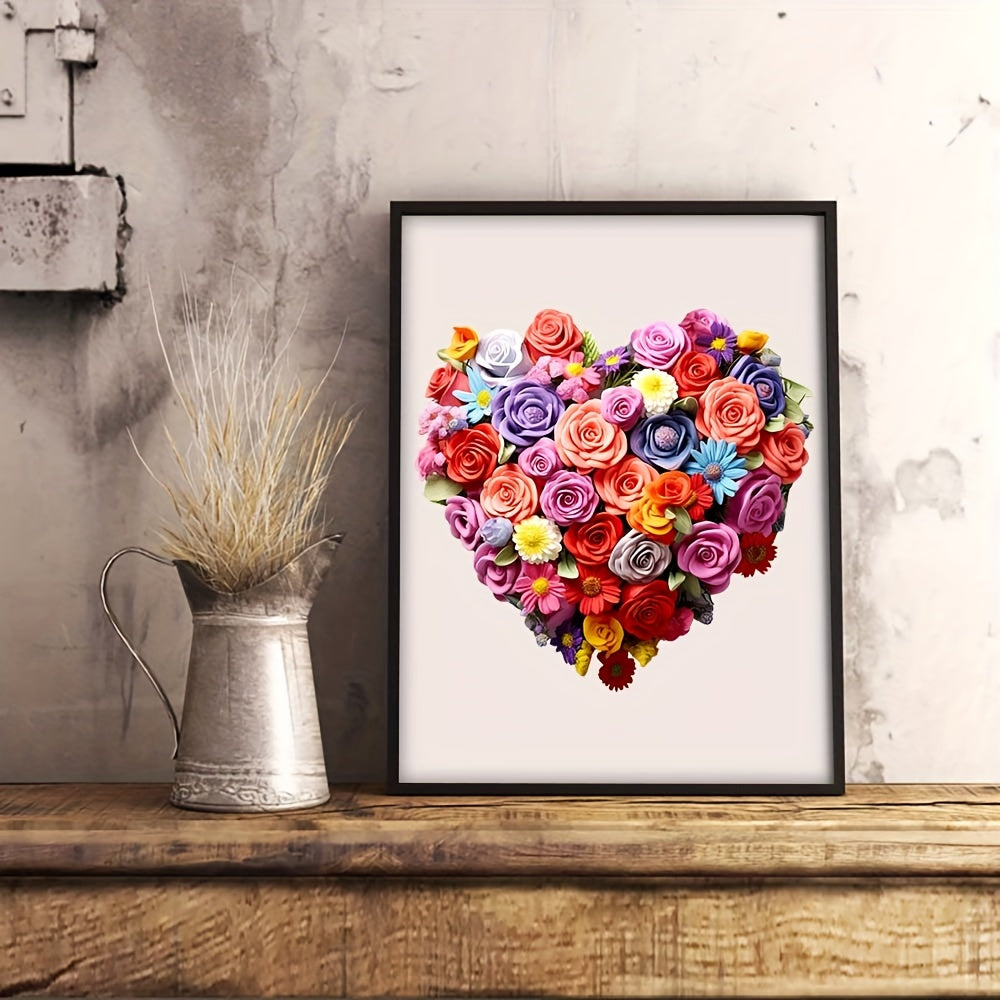 Mysterious Flower Wooden Puzzle Heart Shaped Floral High Difficulty