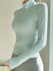 Women's Versatile Sports Jacket High Stretch & Slimming Front Zipper