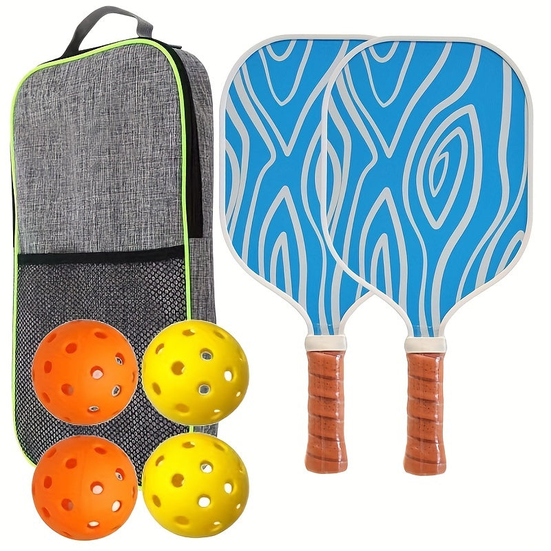 2pcs Pickleball Paddle Set Carbon Fiber Lightweight Racket For Beginners