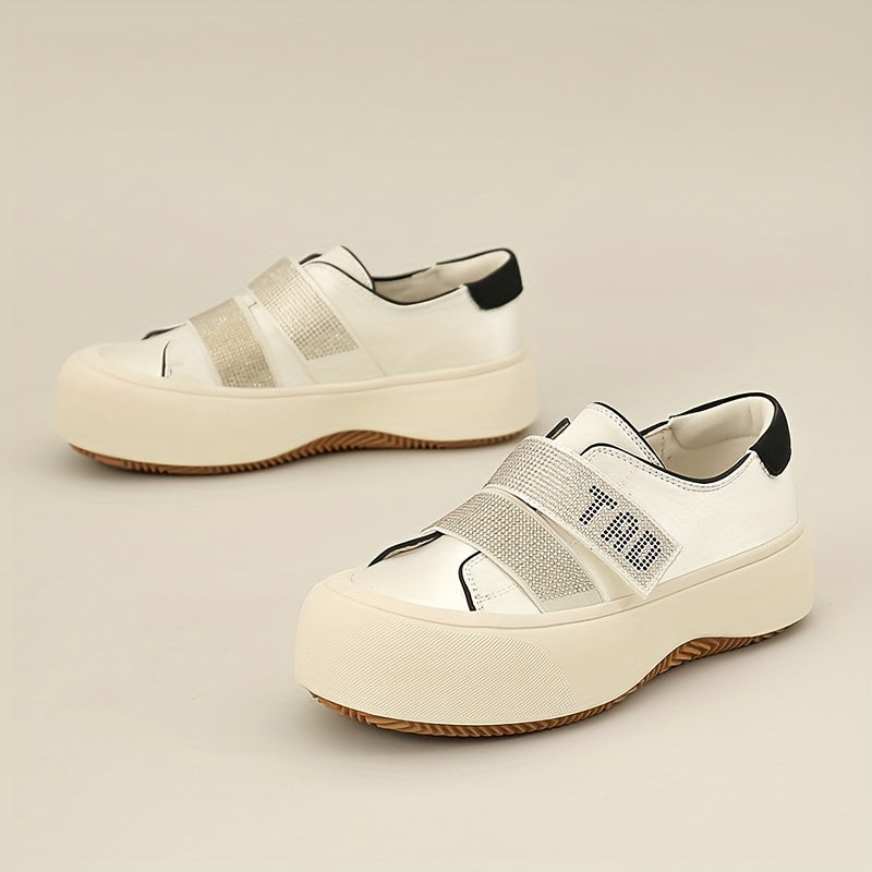 Women's Stylish Thick Bottom Shoes, Versatile Low Top Travel Shoes