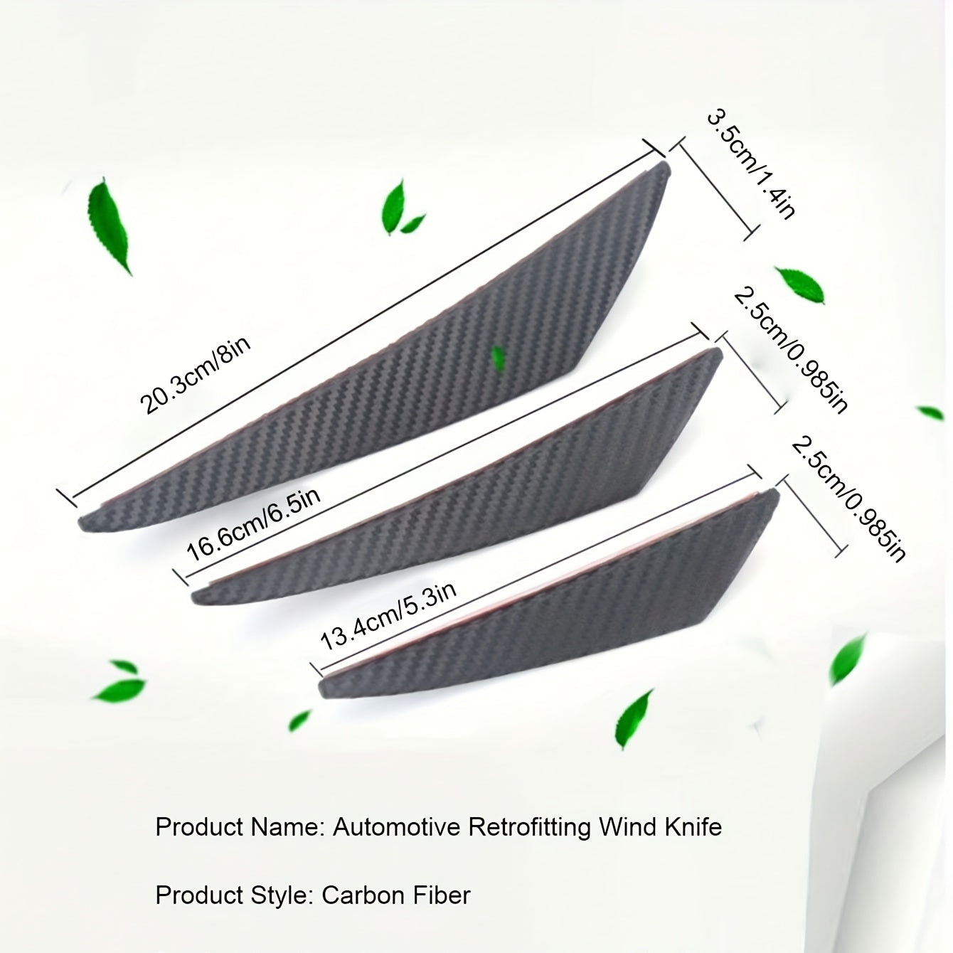 6pcs Carbon Fiber Air Bumper Spoiler - Upgrade Your Car's Aesthetic
