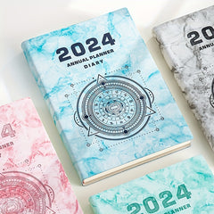 Daily Planner Notebook 352 Pages Hardcover Faux Leather