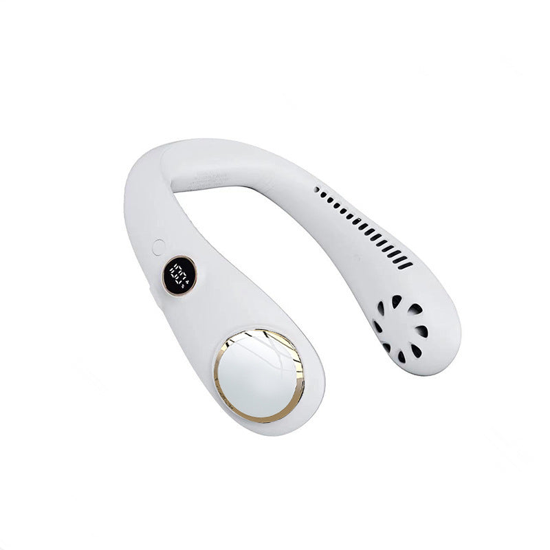 Portable Neck Fan for Outdoor Sports with LED + USB Strap