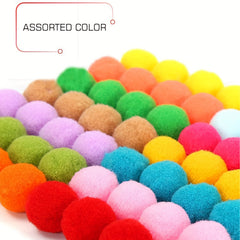 1200pcs Colorful Pom Poms Arts And Crafts DIY Kids Project Party Holiday Decor