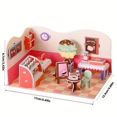 2pcs 3D Jigsaw Puzzle House Model Christmas Gift Thanksgiving