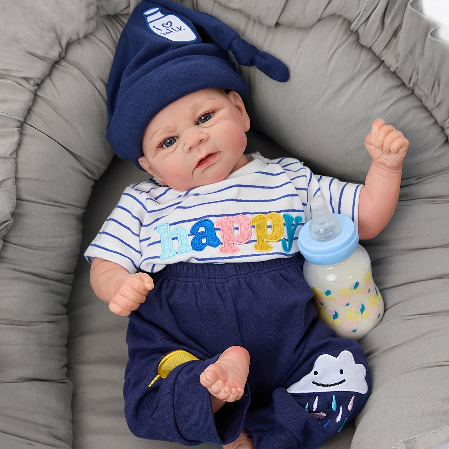 Reborn Youngsters Doll Soft Cloth Body Realistic Expressions