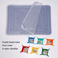 Foldable Puzzle Board Mat with Trays & Lid - 500/1000pc Storage