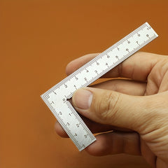 Mini Steel L-shaped Double Sided Scale Ruler for Leather
