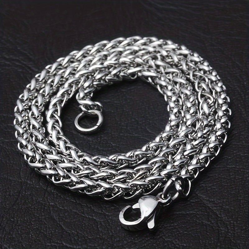 Titanium Steel Flower Basket Necklace for Men and Women