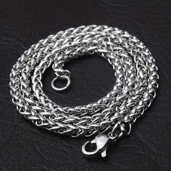 Titanium Steel Flower Basket Necklace for Men and Women