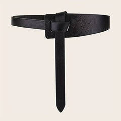 Knotted PU Leather Belt Casual Wide Coat Dress Girdle For Women
