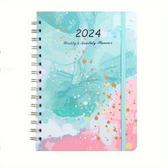 A5 Spiral Schedule Book Planner Weekly Monthly Annual Calendar Notepad