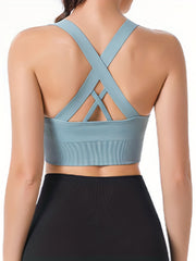 Criss Cross Back Sports Bra for Women