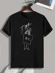 Abstract Sketch Men's Comfy T-shirt for Outdoor Summer