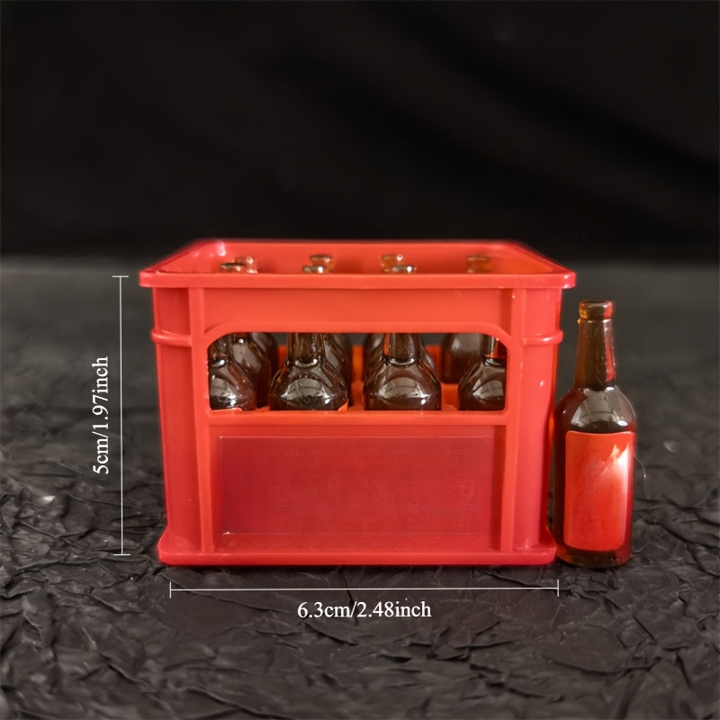 Dollhouse 13pcs Beer Set w/ Frame & 12 Random Beers DIY Micro Supermarket Scene
