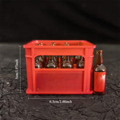 Dollhouse 13pcs Beer Set w/ Frame & 12 Random Beers DIY Micro Supermarket Scene