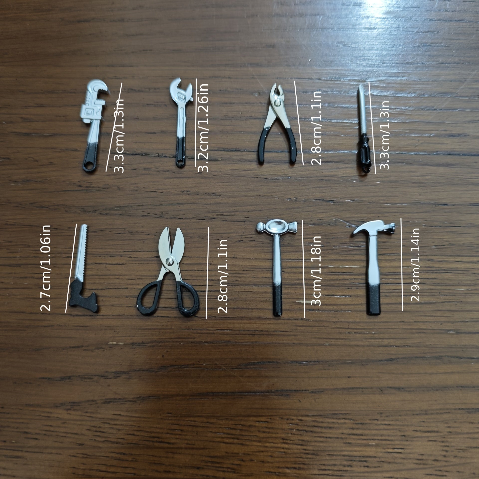 Mixed Metal Alloy Dollhouse Tool Set for DIY Scenes