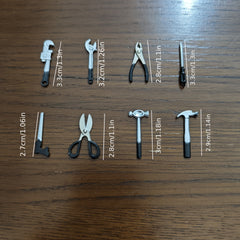 Mixed Metal Alloy Dollhouse Tool Set for DIY Scenes