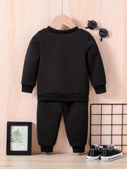 Baby LITTLE MAN Print Outfit Set