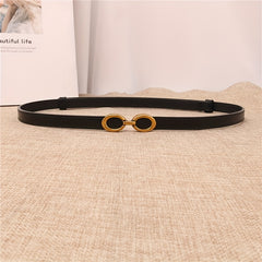 Double Ring Buckle Belt Thin Girdle for Women