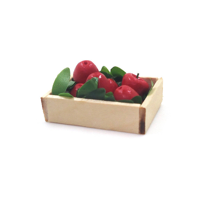 1:12 Scale Mini Apples Realistic Fruit Decor for Dollhouse Models - Red & Yellow