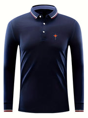 Men's Cross Print Long Sleeve Shirt Casual Button Up Top