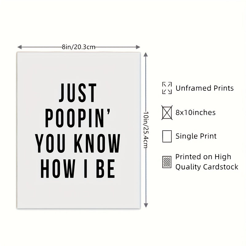 Funny Office Bathroom Art Wall Decor Poster for Restroom