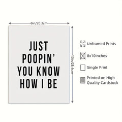 Funny Office Bathroom Art Wall Decor Poster for Restroom