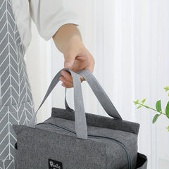 Minimalist Insulated Storage Handbag Solid Versatile Bento Bag