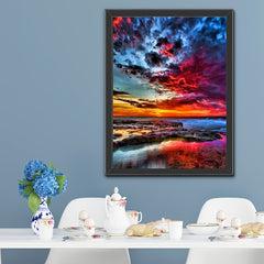 5D Diamond Painting Kit Sunset Glow Landscape Home Wall Decor