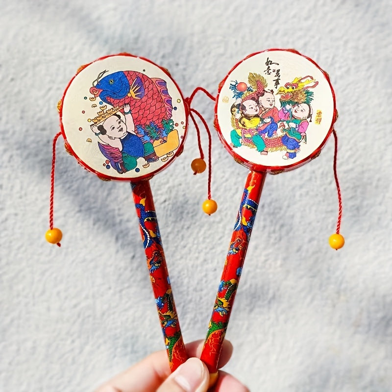 Baby Hand Rattle Drum Safe And Auspicious