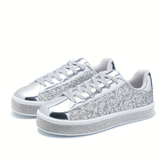 Sequin & Rhinestone Glitter Skate Shoes