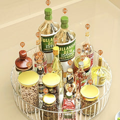 Rotatable Spice Rack Seasoning Storage Lazy Susan Organizer
