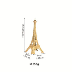 Golden Paris Eiffel Tower Model Window Decoration Photo Props