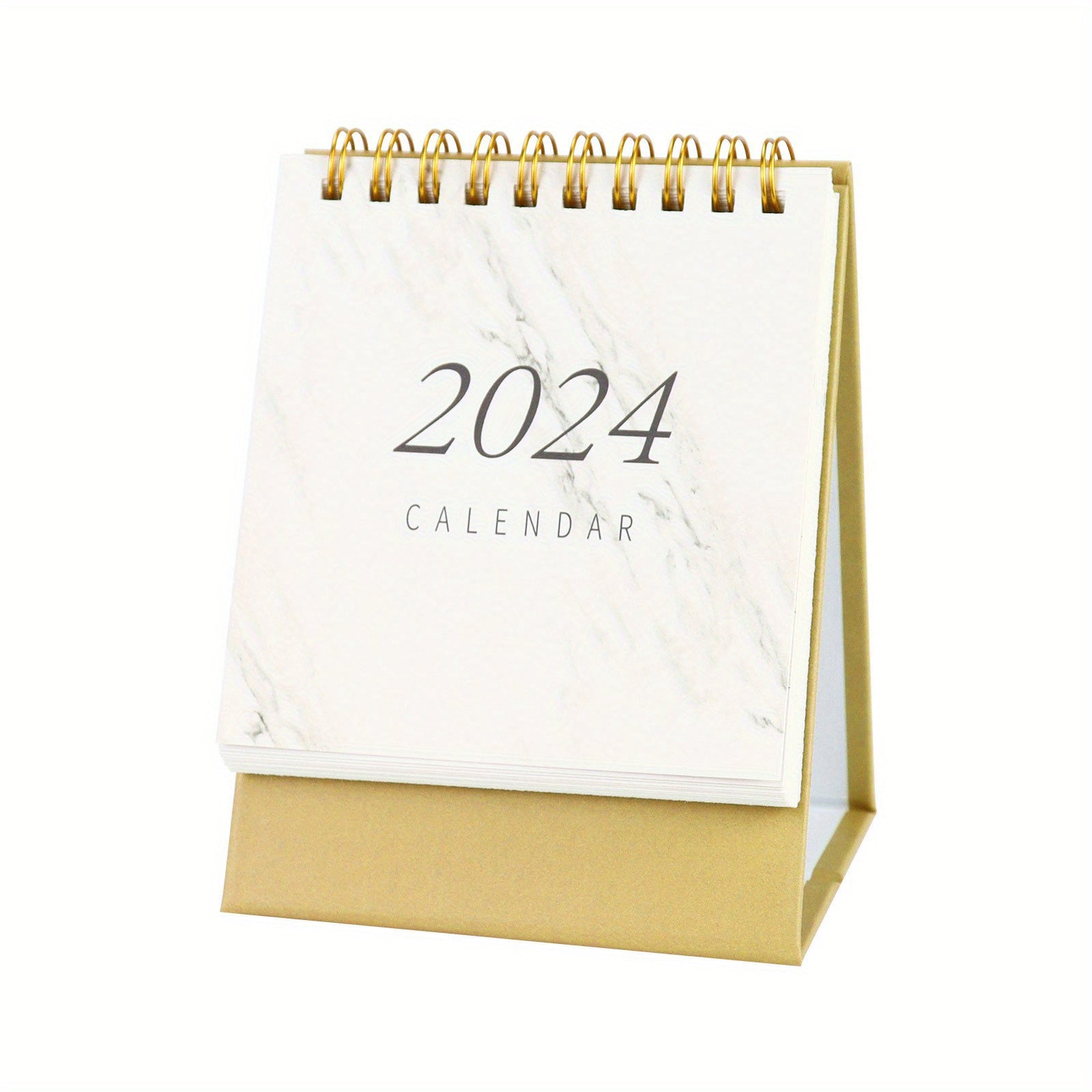 Mini Marble Pattern Desk Calendar 6 12 for Office and School