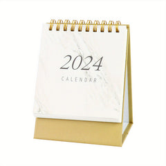 Mini Marble Pattern Desk Calendar 6 12 for Office and School