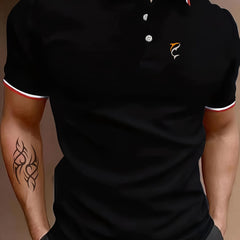 Men's Breathable Golf Shirts Sports Shirts Fish Pattern Gym Training