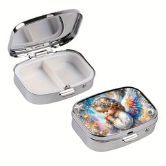 Portable Two-Compartment Pill Box