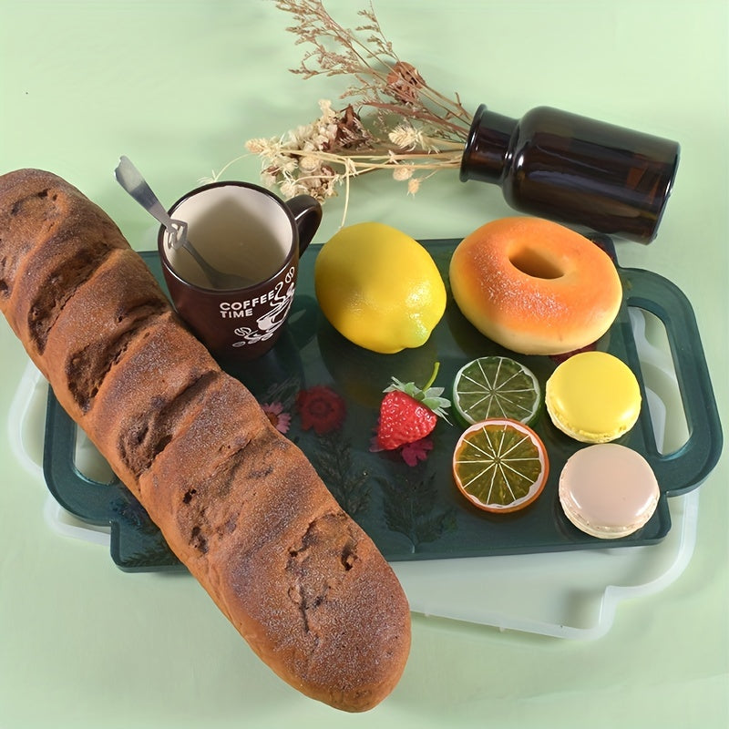 Silicone Resin Mold Food Serving Tray with Handle